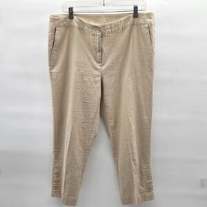 RQT Tan Linen Blend Cropped Pants Size‎ 16